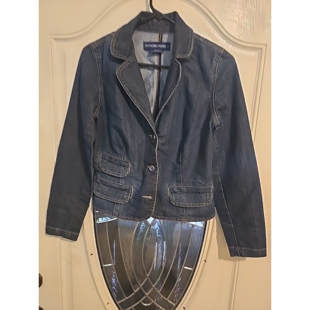 Y2K BANDOLINO BLU Denim Jacket Women's Sm Or Med